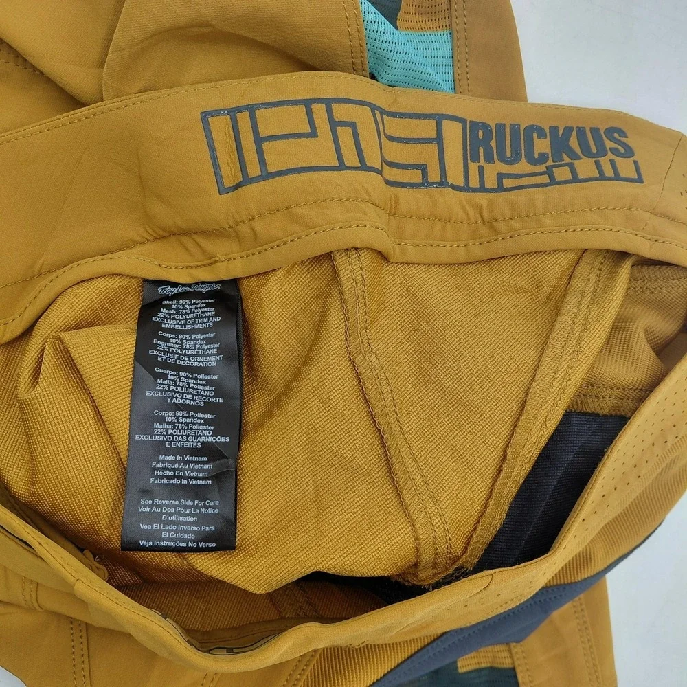 Troy Lee Designs Ruckus Shorts 36 Cyclist Lined Mountain Biking Riding Yellow
